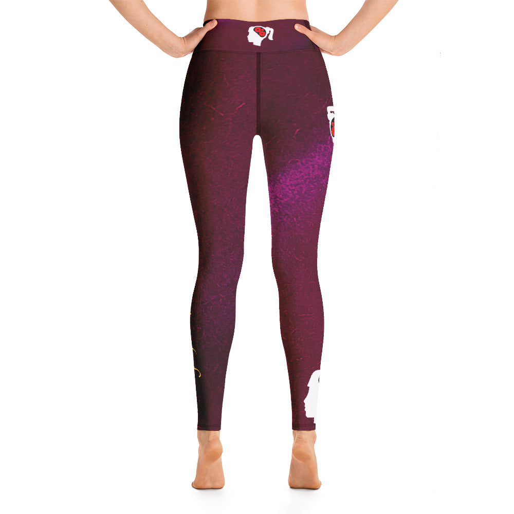 Athletic Wear Leggings for Active Girls- #girlpower. Wear-Your-Attitude Yoga Pants- Black, Beige, Plum . WickedYo.